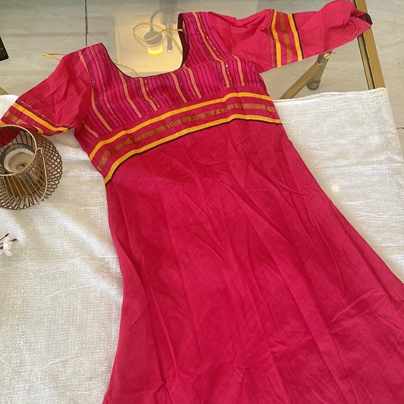 FABINDIA - cotton kurta in rani pink - FESTIVE diwali wear - Picture 5 of 6